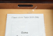 Load image into Gallery viewer, Crate &amp; Barrel “Clipper” Rolling Game Table – Multi-Game Storage Cabinet
