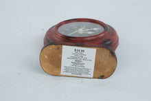 Load image into Gallery viewer, Hobby Lobby Faux Crocodile Mantel Clock Red Black Quartz 7 Inch
