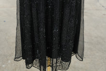 Load image into Gallery viewer, Vintage Gatsby Lady London Black Beaded Dress
