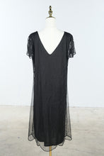 Load image into Gallery viewer, Vintage Gatsby Lady London Black Beaded Dress
