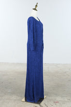 Load image into Gallery viewer, Alex Evenings Cobalt Blue Glitter Formal Gown Size 16
