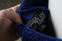 Load image into Gallery viewer, Alex Evenings Cobalt Blue Glitter Formal Gown Size 16
