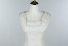 Load image into Gallery viewer, Vintage 1950s Ivory Chiffon Tea Length Wedding Dress
