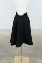 Load image into Gallery viewer, Vintage 1950s Black Wool Full Circle Skirt Velvet Waistband
