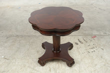 Load image into Gallery viewer, Mahogany Scalloped Pedestal Accent Table
