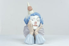Load image into Gallery viewer, Lladro 5129 Jester Head Sad Clown Bust Jose Puche Porcelain 1981 Spain
