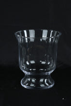 Load image into Gallery viewer, Clear Glass Footed Hurricane Vase or Candle Holder, 8" Tall
