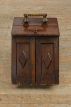 Load image into Gallery viewer, Antique Wooden Coal Scuttle / Bed Warmer Box – Tin-Lined, Brass Handle – European Style
