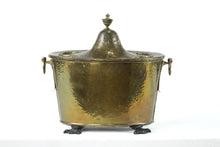 Load image into Gallery viewer, Hammered Brass Coal Bucket
