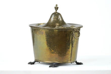 Load image into Gallery viewer, Hammered Brass Coal Bucket
