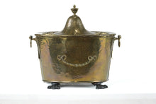 Load image into Gallery viewer, Hammered Brass Coal Bucket
