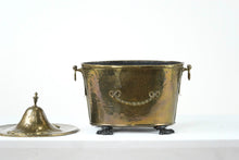 Load image into Gallery viewer, Hammered Brass Coal Bucket
