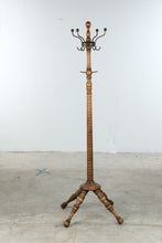 Load image into Gallery viewer, Wood Freestanding Coat Rack Traditional Hall Tree Turned Wood 67 Inch
