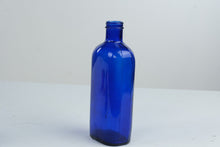 Load image into Gallery viewer, Vintage Cobalt Blue Glass Bottle 10 Inch Rectangular Medicine Style

