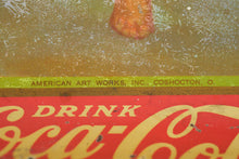 Load image into Gallery viewer, 1937 Coca-Cola Advertising Tray – “Girl with Two Bottles” Swimsuit Pin-Up
