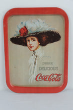 Load image into Gallery viewer, Vintage 1971 Coca Cola Hamilton King 1909 Girl Metal Advertising Tray
