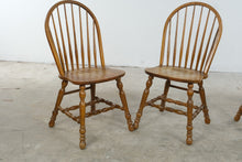 Load image into Gallery viewer, Set of 4 Cochrane Solid Oak Windsor Dining Chairs

