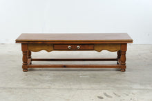 Load image into Gallery viewer, Traditional Wood Coffee Table with Drawer and Turned Legs
