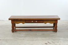 Load image into Gallery viewer, Traditional Wood Coffee Table with Drawer and Turned Legs
