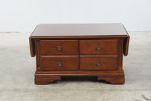 Load image into Gallery viewer, Traditional Cherry Finish Drop-Leaf Coffee Table with Storage Cabinet
