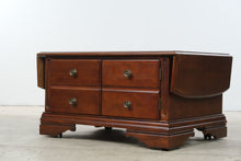 Load image into Gallery viewer, Traditional Cherry Finish Drop-Leaf Coffee Table with Storage Cabinet
