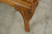 Load image into Gallery viewer, Thomasville Solid Oak Leaded Glass Coffee Table

