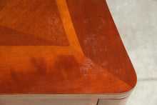 Load image into Gallery viewer, Traditional Mahogany Finish Bowed Coffee Table with Two Drawers
