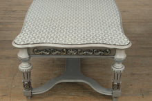 Load image into Gallery viewer, Vintage French-Style Painted Coffee Table – Ornate Carved Base &amp; Patterned Top
