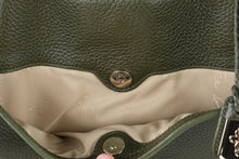 Load image into Gallery viewer, Cole Haan Pebbled Leather Tote Bag Olive Green Shoulder Handbag
