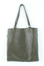 Load image into Gallery viewer, Cole Haan Pebbled Leather Tote Bag Olive Green Shoulder Handbag
