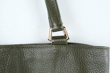 Load image into Gallery viewer, Cole Haan Pebbled Leather Tote Bag Olive Green Shoulder Handbag
