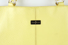 Load image into Gallery viewer, Cole Haan Pebbled Leather Tote Bag Yellow Shoulder Handbag
