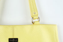 Load image into Gallery viewer, Cole Haan Pebbled Leather Tote Bag Yellow Shoulder Handbag
