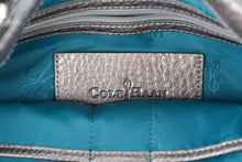 Load image into Gallery viewer, Cole Haan Metallic Silver Pebbled Leather Tote Bag Shoulder Handbag
