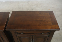 Load image into Gallery viewer, Pair of Collezione Europa Mediterranean Style Wood Nightstands with Cabinet Storage
