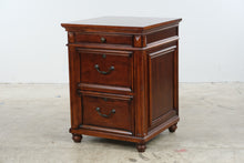 Load image into Gallery viewer, Collins 3-Drawer Cherry Wood Locking File Cabinet with Keys
