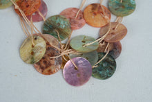 Load image into Gallery viewer, Multicolor Mother of Pearl Shell Button Cluster Necklace Boho Statement Jewelry
