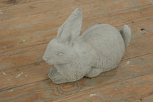 Load image into Gallery viewer, Concrete Bunny Garden Statue – 11” Tall Rustic Outdoor Rabbit Figurine
