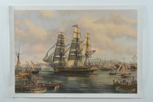Load image into Gallery viewer, Roy Cross “Constitution in the Charles River, Boston c. 1803” – Limited Edition USS Constitution Museum Print (1979)
