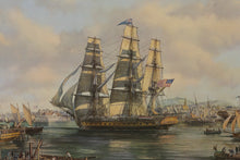 Load image into Gallery viewer, Roy Cross “Constitution in the Charles River, Boston c. 1803” – Limited Edition USS Constitution Museum Print (1979)
