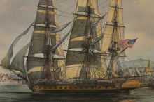 Load image into Gallery viewer, Roy Cross “Constitution in the Charles River, Boston c. 1803” – Limited Edition USS Constitution Museum Print (1979)
