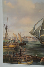Load image into Gallery viewer, Roy Cross “Constitution in the Charles River, Boston c. 1803” – Limited Edition USS Constitution Museum Print (1979)
