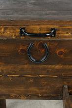 Load image into Gallery viewer, Rustic Wood Standing Cooler with Igloo Insert and Bottle Opener
