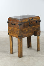 Load image into Gallery viewer, Rustic Wood Standing Cooler with Igloo Insert and Bottle Opener
