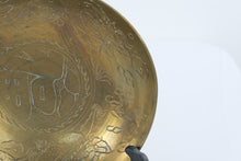 Load image into Gallery viewer, Antique Chinese Brass Dragon Bowl Hand Engraved China 10 Inch
