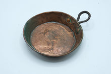 Load image into Gallery viewer, Antique French Copper Mini Au Gratin Pan Forged Iron Loop Handle Primitive Cookware
