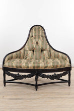 Load image into Gallery viewer, Corner Chair / Gossip Bench - Ornate with Tufted Back and Seat
