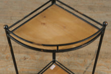 Load image into Gallery viewer, Black Metal Corner Hat &amp; Coat Rack with Shelves
