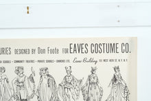 Load image into Gallery viewer, Vintage Costume History Poster – 13th &amp; 14th Century Dress by Don Foote for Eaves Costume Co., Theatrical Reference Print
