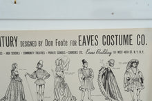 Load image into Gallery viewer, Vintage Costume History Poster – 15th Century Dress by Don Foote for Eaves Costume Co., Medieval &amp; Renaissance Reference Print
